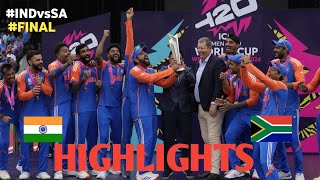 ICC T20 World Cup 2024  India vs South Africa Final Match Highlights  IND VS SA 2024 Highlights [upl. by Dazhehs]