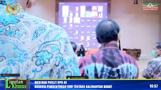 LIVE STREAMING  Webinar Nasional dengan tema quotUrgensi Pembentukan RUU Tentang Kalimantan Baratquot [upl. by Naret266]