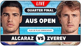 ALCARAZ vs ZVEREV • Australian Open 2024 QF • LIVE Tennis PlaybyPlay Stream [upl. by Shelley683]