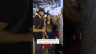 This Lakers fan bought a Warriors jersey when she saw Steph Curry shorts lakers warriors [upl. by Ruhtra]