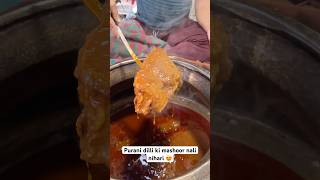 Purani dilli ki famous nalli nihari 😍  Delhi street food [upl. by Colwen]