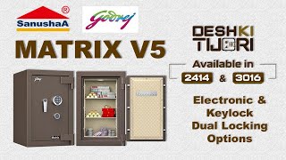 Godrej Matrix v5 Locker  Godrej Fire and Burglary Resistance Tijori  Digital Key Lock Matrix Safe [upl. by Yatzeck]