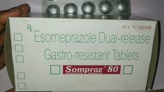 Sompraz 80 tabletsesomeprazole dulerelease gastro resistant tablets [upl. by Lemcke30]