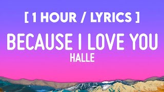 Halle  Because I Love You 1 HOUR [upl. by Adnam391]