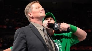 John Laurinaitis will be terminated if he loses to John Cena Raw May 14 2012 [upl. by Gunas744]