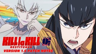 Kill la Kill IF Restitched Version 16 Patch Notes [upl. by Aicram]