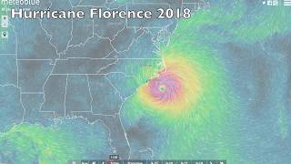 meteoblue  Hurricane Florence [upl. by Ellehcin517]