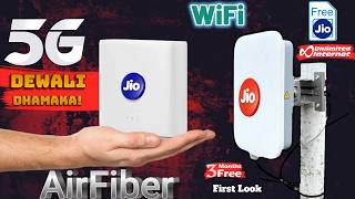 Jio 5G Airfiber Free Setup Free Plan Free Installation Free Wifi Router Dewali Dhamaka [upl. by Areip]