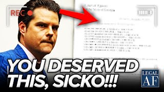 Gaetz gets FINAL KARMA he Deserves to RUIN HIS LIFE [upl. by Torrin637]