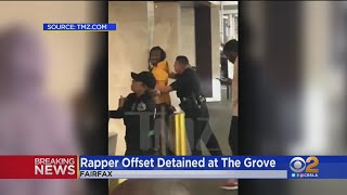 Video Shows Migos Rapper Offset Being Detained By Police At The Grove [upl. by Jaehne]