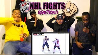 THAT IS INSANE 😳  BRITISH BOYS REACT TO BEST NHL FIGHTS [upl. by Nemhauser]