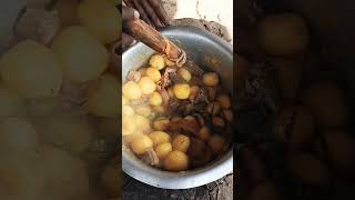 how we prepare beef offals irish potatoes katogovillage cooking channelviralshorts [upl. by Faxon]