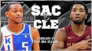 Sacramento Kings vs Cleveland Cavaliers Full Game Highlights  Feb 5  2024 NBA Season [upl. by Fisa]