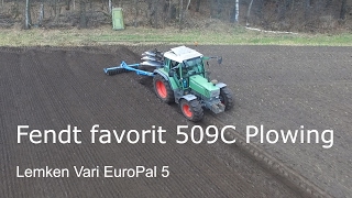 Fendt favorit 509C ploegen met Lemken Vari EurOpal 5 met FixPack DJI Phantom [upl. by Stefanie]