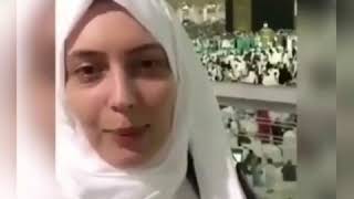 Convert to Islam  New Muslim sister visiting the Holy Mosque  very emotional [upl. by Elenaj413]