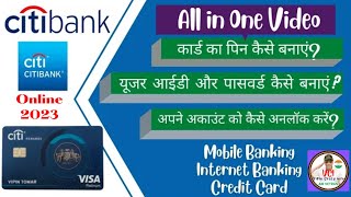 citibank credit card pin generation  citibank User Id amp Password kaise generate kare Online 2023 [upl. by Nodnarb]