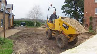 Cotswold Driveway Install with Mini Digger and Dumper Takeuchi Thwaites [upl. by Dobb302]