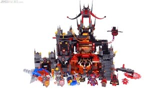 LEGO NEXO Knights Jestros Volcano Lair review 70323 [upl. by Synn]