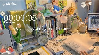 MÌNH Ở ĐÂY ĐỂ HỌC CÙNG CẬU📚🌼1hour study late nightSTUDY WITH MEpomodorostudy music [upl. by Llovera256]