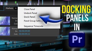 How to Dock And Undock Panels In Premiere Pro [upl. by Anirahc]