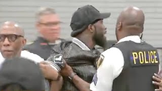 Activist Jedidiah Brown confronts Dolton Trustee Andrew Holmes over assault allegations [upl. by Zedecrem660]