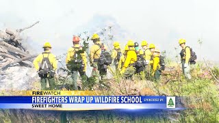 Firefighters wrap up weeklong wildfire training in Sweet Home with big burn [upl. by Cacia]