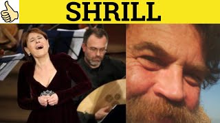 🔵 Shrill Meaning  Shrill Examples  Shrill Defined  Basic GRE Vocabulary  Shrill Voice [upl. by Incrocci]