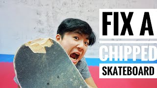 Fix a chipped skateboard or Longboard deck [upl. by Rebeca538]