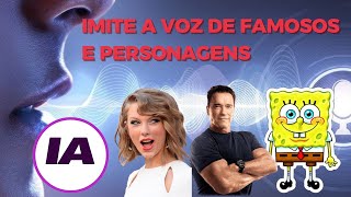 COMO MUDAR A VOZ COM INTELIGÊNCIA ARTIFICIAL  Clone a voz de famosos e artistas [upl. by Yellhsa]