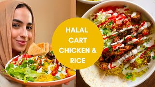 How to Make NYC’s FAMOUS HALAL CART CHICKEN AND RICE Easy Recipe [upl. by Swainson645]