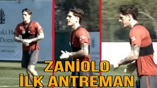 NİCOLO ZANİOLO GALATASARAY İLE İLK ANTREMANINA ÇIKTI [upl. by Zaraf]