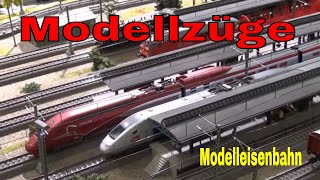 Modelleisenbahn  Modellzüge auf der Modellbahn [upl. by Aillemac]