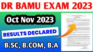 ✅Dr Bamu Exam Results Declared 2023 🔥 Bamu Oct Nov 2023 Results Declared [upl. by Latimer]