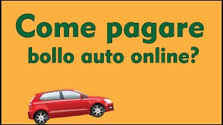 Come Pagare Bollo auto online [upl. by Aneladgam]