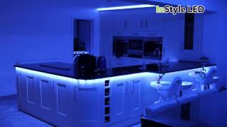 Kitchen amp dining area with feature skylight  LED installation showreel [upl. by Dlopoel]