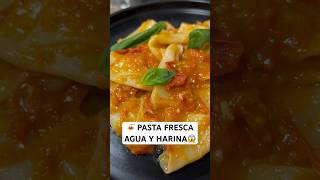 🍝🇮🇹 PASTA FRESCA con AGUA y HARINA😱⚠️ pasta chefroberta food [upl. by Nwadahs981]