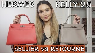 Hermes Kelly 25 Retourne vs Sellier  InDepth Comparison amp Review [upl. by Novyart]