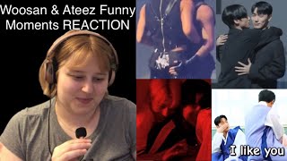 WOOSAN amp Ateez Funny Moments REACTION [upl. by Ahtinak]