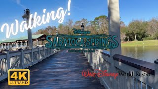 4k DISNEY WORLD SARATOGA SPRINGS RESORT WALKTHROUGH new travel shopping resort relaxing best [upl. by Sessler]