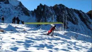 Flying Delta Plane in Fagaras Balea Lake [upl. by Aropizt]