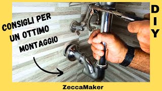 Come Montare il SIFONE del LAVABO TUTORIAL Idraulica FAI DA TE [upl. by Stockmon]