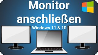 2 Monitore an Laptop anschließen Bildschirm mit Notebook verbinden [upl. by Einor]