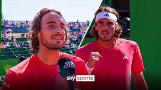 Ill try and make the most of it 💪  Stefanos Tsitsipas LOVES the Monte Carlo clay [upl. by Standing]