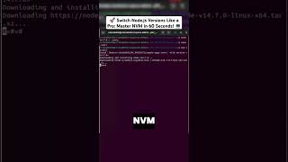 Master Nodejs Versions with NVM in 60 Seconds 🚀💻 [upl. by Nojram]