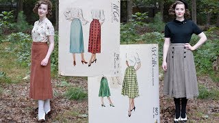 Following 1950s Skirt Patterns  Sewing through the Decades [upl. by Benni]