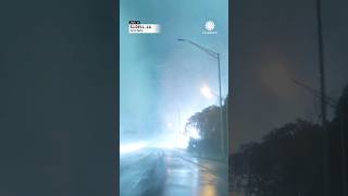 Tornado Crosses Road Causes Power Explosions [upl. by Lad221]