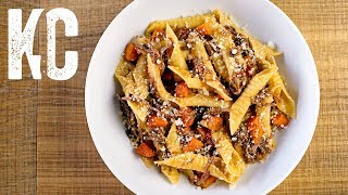 GARGANELLI PASTA  with Braised Lamb and Pumpkin [upl. by Alicul]