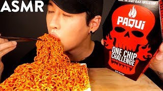 ASMR 10X NUCLEAR FIRE NOODLES amp ONE CHIP CHALLENGE No Talking EATING SOUNDS  Zach Choi ASMR [upl. by Dranreb]