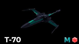 T70 XWing 🎞 3D Modelling Speedart [upl. by Twila170]