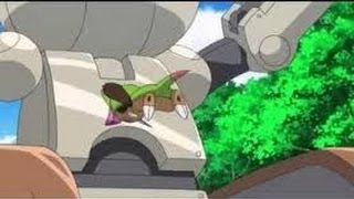 Review Pokemon XY Ep 10 Eng Dub Chespin Is HERE [upl. by Alurd]